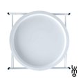 thumbnail image 4 of Mesa Auxilar Moderna de Metal Extensible y Plegable blanco, 4 of 8