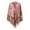 Pink, variant on Women Loose Fringes Open Cape Poncho Scarf With Punch Pattern Graceful Shawl Dress Shawl Wrap Brown,One Size