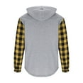 thumbnail image 5 of Fnooota Hoodies for Big & Tall Men 2025, Casual Long Sleeve Athletic Pullover Fall Sweatshirts Yellow Size 3XL, 5 of 6