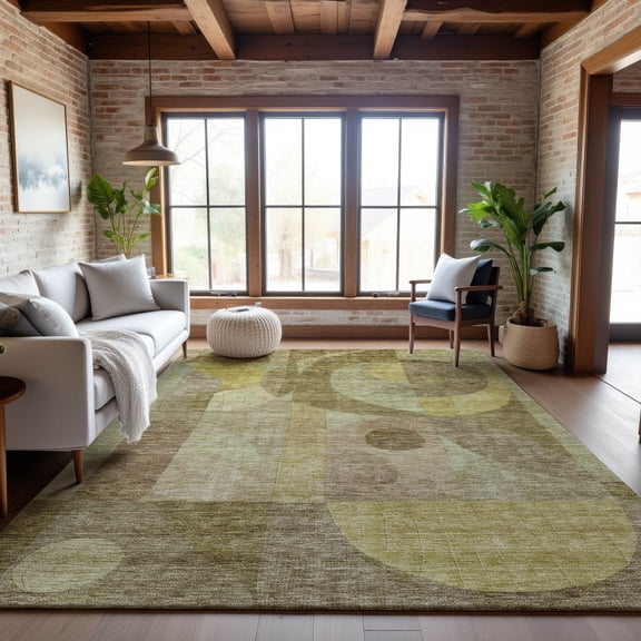 Addison Rugs Mayfield Premium Machine Washable Transitional Modern Wheat Rectangle Rug, 10' x 14'