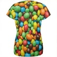 thumbnail image 2 of Halloween Candy Coated Chocolate All Over Womens T Shirt, 2 of 2