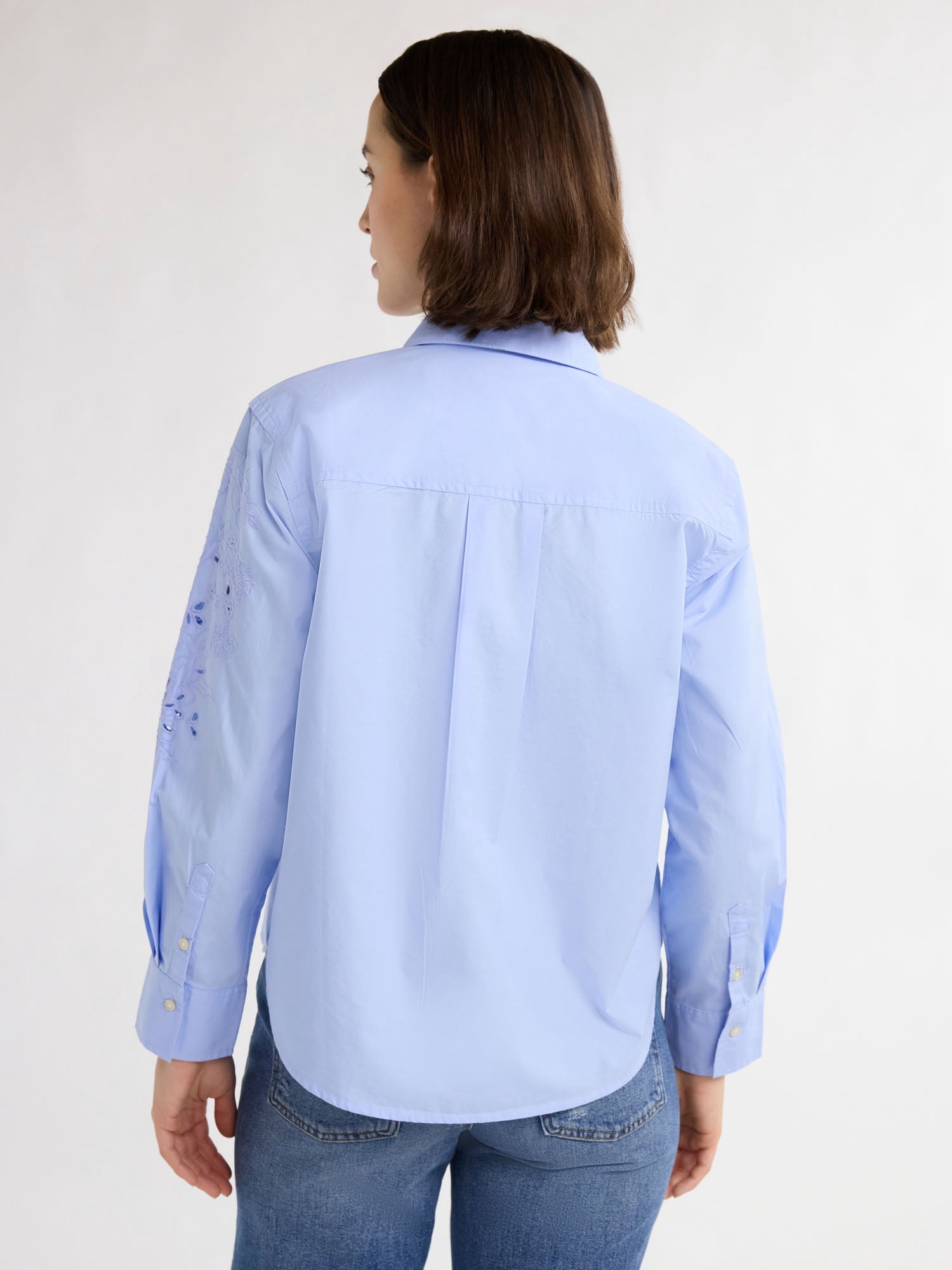 Free Assembly Women's Emb Button Shirt