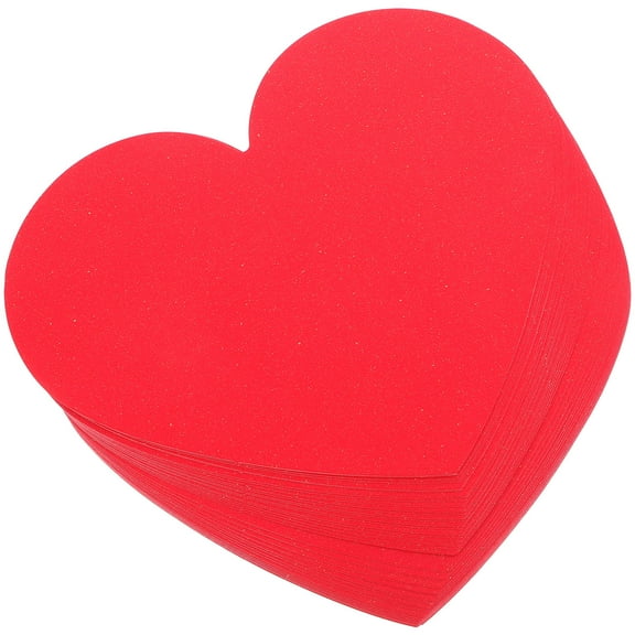 Worgeous 40pcs Heart Cardstock Cutouts DIY Valentine's Day Craft Cards Heart Paper Cutouts Shapes for DIY Classroom Decor Wedding Greeting Cards