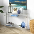 thumbnail image 2 of Evelyn&Zoe Siviline 42" Wide Rectangular Console Table, Satin Nickel, 2 of 7