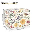 thumbnail image 5 of Yayeee Collapsible Cube Storage Bin with Lid Fabric Closet Decorative Basket with Handles, Birds and Teapots, 5 of 7