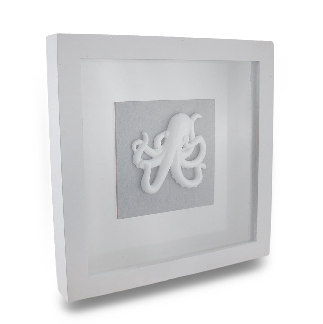 White Oceanic Octopus Shadow Box Wall Hanging - Walmart.com