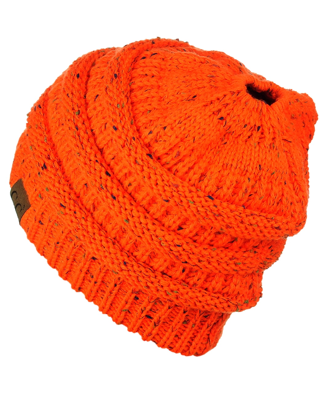 C.C BeanieTail Soft Stretch Cable Knit 