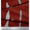 thumbnail image 3 of Soimoi Red Cotton Jersey Fabric Brush Stroke Abstract Printed Craft Fabric by the Yard 58 Inch Wide, 3 of 3
