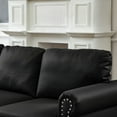 thumbnail image 5 of Modern Minimalist Leather 2+3 Seater Loveseat & Sofa with Nails, 83"L x 32.3"W x 33.8"H, 5 of 12
