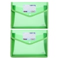 thumbnail image 1 of Plastic File Folders A4 Size 2 Pcs Expandable Document Folder With Snap Button Closure A4 Expanding File Wallet Envelopes Pouch With Label Pocket, 1 of 8