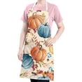 thumbnail image 5 of Fall Pumpkins Leaves Pattern Apron-Garden Aprons for Women with Pockets-Cotton Linen Waterproof Kitchen Cooking Gardening Aprons Adjustable for Kitchen,Cooking,BBQ and Salon 33"x27", 5 of 7