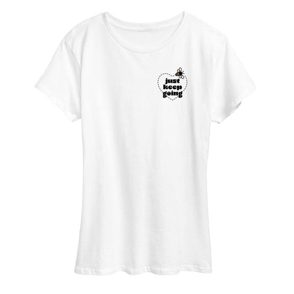 Instant Message - Just Keep Going Bumblebee - Women's Short Sleeve Graphic T-Shirt