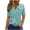 Mint Green, variant on cocolona Womens Summer Tops 2025 Button V Neck Short Sleeve T-shirts Fashion Casual Loose Dressy Blouse Cute Print Tees S-3XL