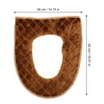 thumbnail image 2 of TABLZONE Brown Washable Plush Toilet Seat Cushion Thick Soft Comfortable Bathroom Accessory Pad Flexible Design, 2 of 6
