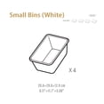 thumbnail image 5 of UNiPLAY Small Stackable Storage Bins for Closet Organizers, Food Organizer Bins, Pantry Storage and Toy Storage Organizer, White (4-Pack), 5 of 7