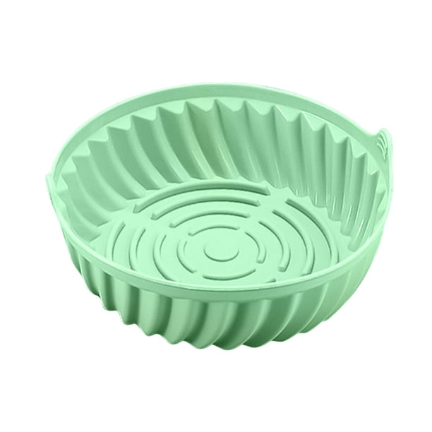 Forro de Cesta Reutilizable para Air Fryer de 7.5 Pulgadas, Olla de Silicona con Rebordes Elevados, Accesorio Antiadherente y Seguro para Lavavajillas para Freidoras de 4.2QT o Más Grandes, Hornear