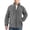 Gray, variant on Men’s Lightweight Fleece Jacket Zip‑Up Coat, Stand Collar Hood‑Less Warm Polar Fleece Outwear with Zipper Pockets for Hiking Golf Travel Commute Winter Work