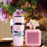 Yara by Lattafa & Pink Blush Shams Al Emarat Khususi by Ard Al Zaafaran - Eau de Parfum Sprays 100ml (3.4 oz) (Bundle)