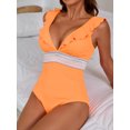 thumbnail image 3 of Sociala Womens Ruffled One Piece Swimsiuit Tummy Control Swimsuit, 3 of 5