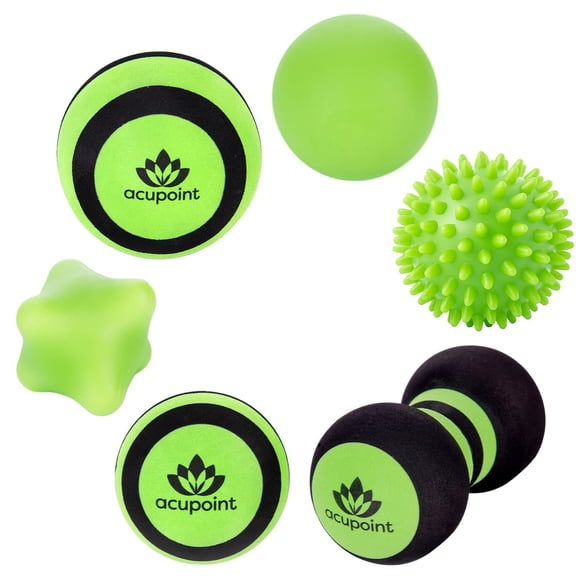 Acupoint Juego de 6 bolas de masaje para terapia física después del entrenamiento, punto de activaci multicolor