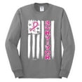 thumbnail image 2 of Survivor Awareness Flag Awareness Mens Long Sleeve Shirt, Heather Grey, Medium, 2 of 3