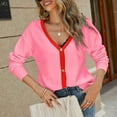 thumbnail image 5 of Fesfesfes Women Sweater Tops Cardigan Outwear Coat Sleeve Long Sleeve Sweater Coat Tops on, 5 of 8