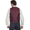 thumbnail image 2 of Scully Rangewear Mens Burgundy Polyester Paisley Scroll Double Breasted Vest S, 2 of 3