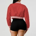thumbnail image 4 of Vedolay Zip Up Jacket Womens Light Weight Coats Long Sleeve Outfits Red,2XL, 4 of 5