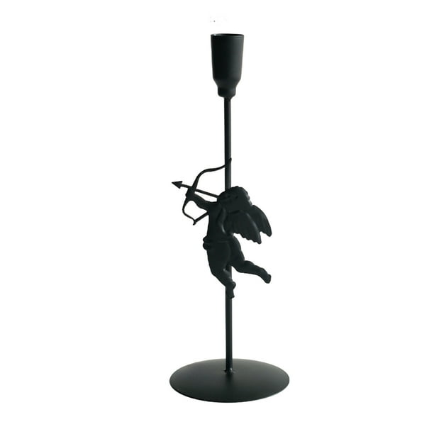 Decoración Del Día de San Valentín 18x9x9cm Candelabro de Metal de Hierro