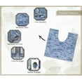 thumbnail image 5 of Luxury Toilet Rugs U-Shaped 20x20, Extra Soft and Absorbent Microfiber Bathroom Rugs, Non-Slip Plush Shaggy Bath Mat, Machine Wash Dry, Contour Bathroom Mats for Toilet Base, Blue, 5 of 9