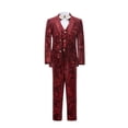 thumbnail image 2 of ETHAN Prom Suits for Little Boys Jacquard Slim Fit 3 Pieces Suit Set Jacket Pants for Wedding Prom Party Size 3T, 2 of 6