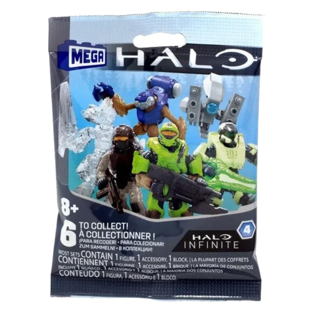 Mega Construx Halo Infinite Series 4 Mini Figures Blind Bags Complete Set of 6 Packs