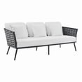 thumbnail image 2 of Modway Stance Aluminum & Fabric Patio Sofa in Gray and White, 2 of 8