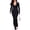 Black, variant on Women 2 Piece Outfits Long Sleeve Tracksuit Bodycon Matching Sets Hoodie Jacket Jogging Suit Leopard Print M