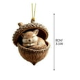 thumbnail image 4 of Moocorvic Forest Animal Acorn Ornaments for Christmas Tree, Winter Birthday Party Supplies Holiday Gifts 3.15 Inch, 4 of 9