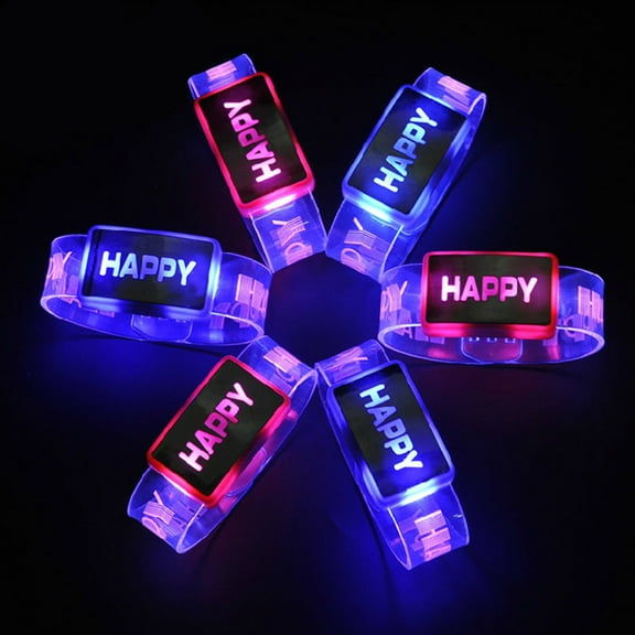 KONTONTY Glow In The Dark Bracelet 12Pcs Luminous Wristbands For Cycling And Running