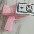thumbnail image 2 of Pistola de billetes Make It Rain Money Cash Spray Cannon Gun juego de facturas de juguete al aire libre familia divertidos regalos de fiesta para niños, rosa 11 Afortunado Sencillez, 2 of 5