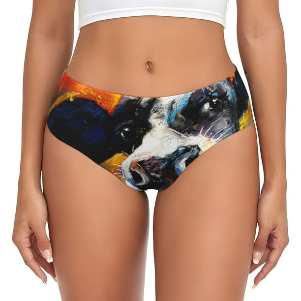 Fotbe Cow Calzones Estampados para Mujer – Ropa Interior de Algodón, Cómoda, Suave y Elástica-Medium
