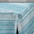 thumbnail image 4 of Aztec Dog Crate Cover, Horizontal Chevron Inspired Motifs and Strips Zigzags and Traditional Vibes, Easy to Use Pet Kennel Cover Small Dogs Puppies Kittens, 7 Sizes, Sea Blue and White, by Ambesonne, 4 of 6