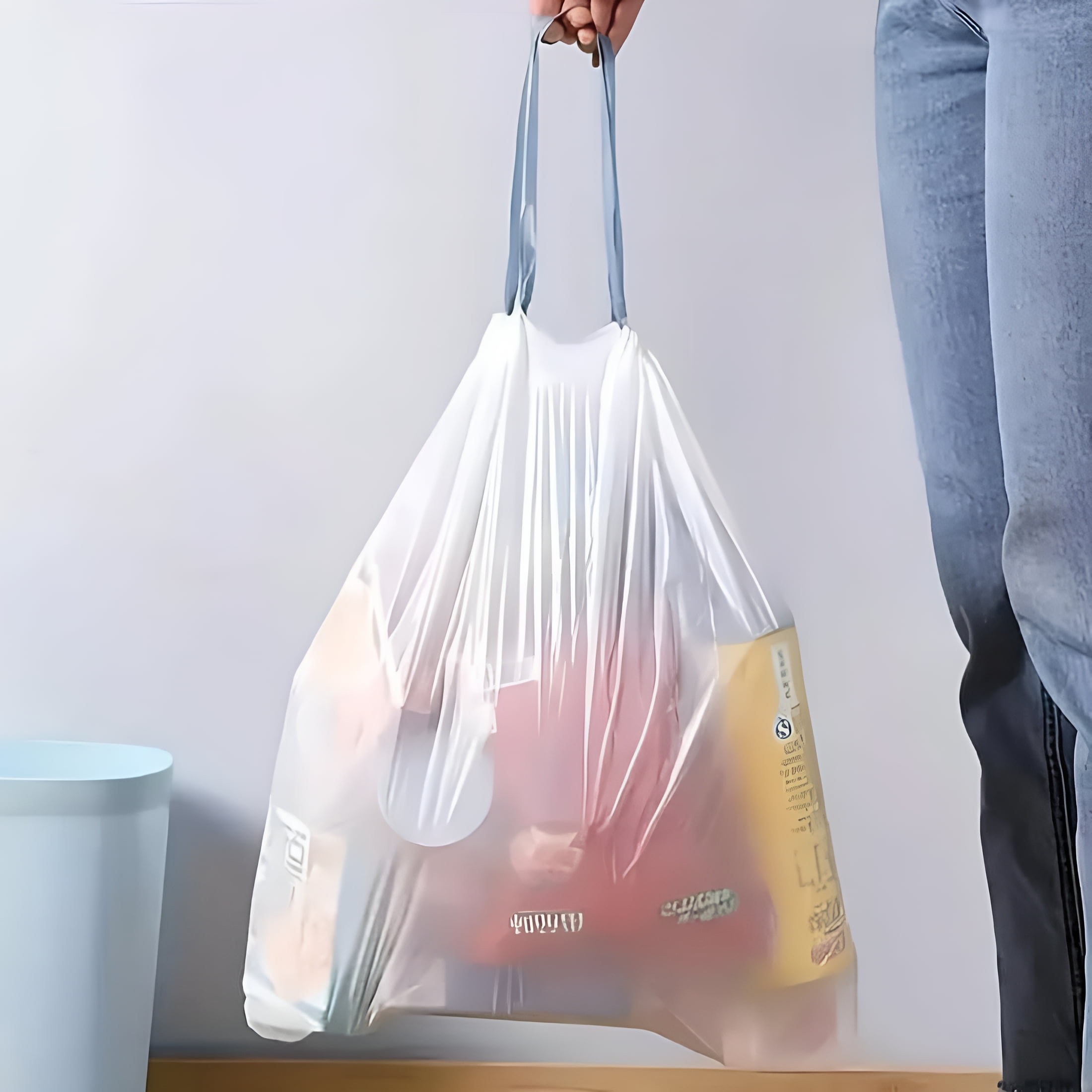 CCOCC 14 Gallon Trash Bags - Drawstring Small Trash Bags for Bathroom,Kitchen,Bedroom,Office,150 Count (Upgraded - Easy to Separate)