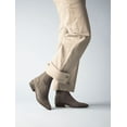 thumbnail image 2 of Cecelia New York Tomas Sock-Knit Leather Western Chelsea Bootie Taupe Sable (Sable, 7.5), 2 of 3