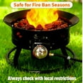 thumbnail image 3 of edx 19-inch Portable Propane Fire Pit with Self-Igniter, 58,000 BTU Round Smokeless Outdoor Fire Bowl with Lava Rocks & Fabric Handle, for Camping, Patio, Backyard, RV, Black, 3 of 5