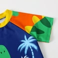 thumbnail image 4 of URMAGIC URMAGIC 1-7T Toddler Baby Boys Short Sleeve Rash Guard Trunks Two Pieces Dinosaur Shark Swimsuit with Hat, 4 of 5
