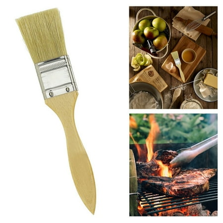 

1 Pastry Basting Natural Bristle Brush BBQ Marinade Kitchen Cooking Tool