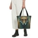 thumbnail image 5 of Fotbe Vintage Pattern Fox Bolsa de Playa con Estampado, Bolsa de Hombro, Bolsa de Mano Espaciosa, Bolsa de Viaje Ligera, Bolsa de Compras Versátil, 5 of 6