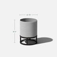 thumbnail image 3 of Veradek Mod Series Raised 18" Plastic-Stone Planter - (Gray/Black), 3 of 12
