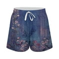 thumbnail image 4 of CALAFEBILA Cargo Shorts for Women Vintage Drawstring Casual Women Plus Size Shorts with Pockets, 4 of 4