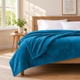 thumbnail image 2 of Ameha Soft Fleece Throw Blanket – Plush Cozy Lightweight Blanket for Couch & Bed, 50x60 Inches, All Season, Machine Washable, Teal, 2 of 7
