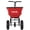 Red (Bucket) + Black Rod White Wheel Hub, variant on Heavy Duty 80/100/125LB Tow & Pull Behind Broadcast Spreader - Dual Auto-Stop Impeller, 30 Adjustable Settings, All-Terrain Wheels, UTV ATV Riding Mower & Tractor