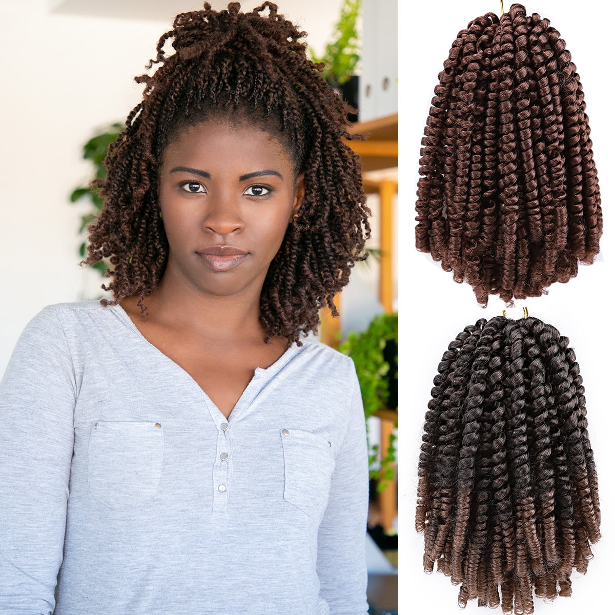 SEGO Ombre Spring Fluffy Twist Crochet Braiding Hair Twist Crochet Braids  Purple Color Hair Extensions Low Temperature Synthetic Passion Twist Hair  Extensions - Walmart.com